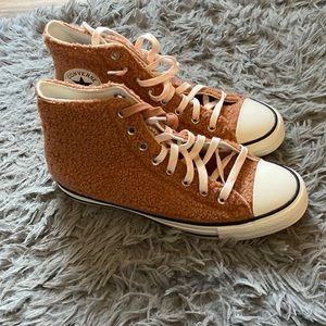 Faux sheep fur converse
